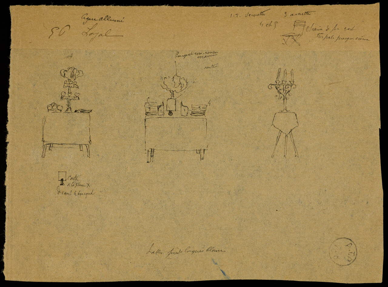 partie d'un ensemble de dessins E.P. Loyal 1968.102.2096.2 Photo Mucem