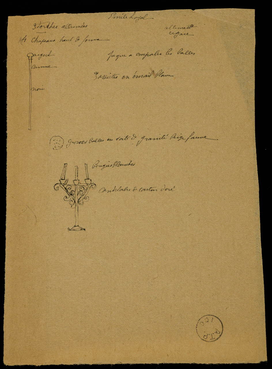 partie d'un ensemble de dessins Emile Loyal 1968.102.2096.3 Photo Mucem