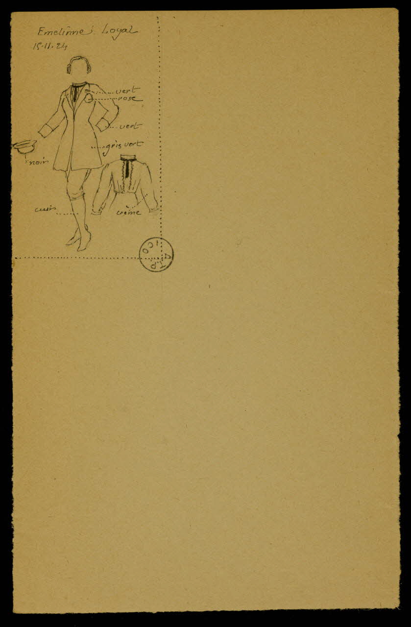 partie d'un ensemble de dessins Emelinne Loyal 1968.102.2098 Photo Mucem