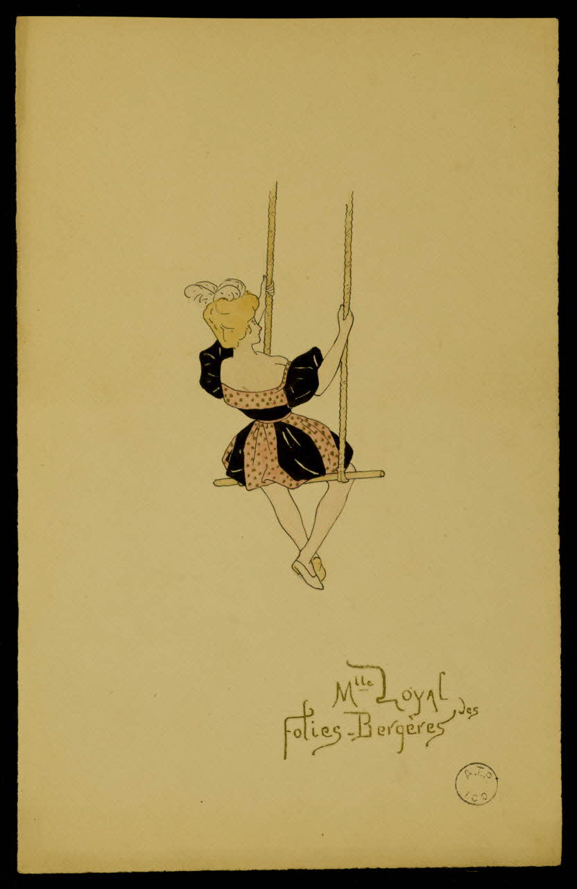 partie d'un ensemble de dessins Mlle Loyal  des  Folies-Bergères 1968.102.2100.9 Photo Mucem