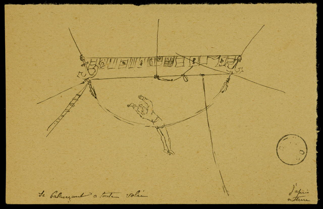 partie d'un ensemble de dessins Se balancant à toute volée 1968.102.2102.6 Photo Mucem