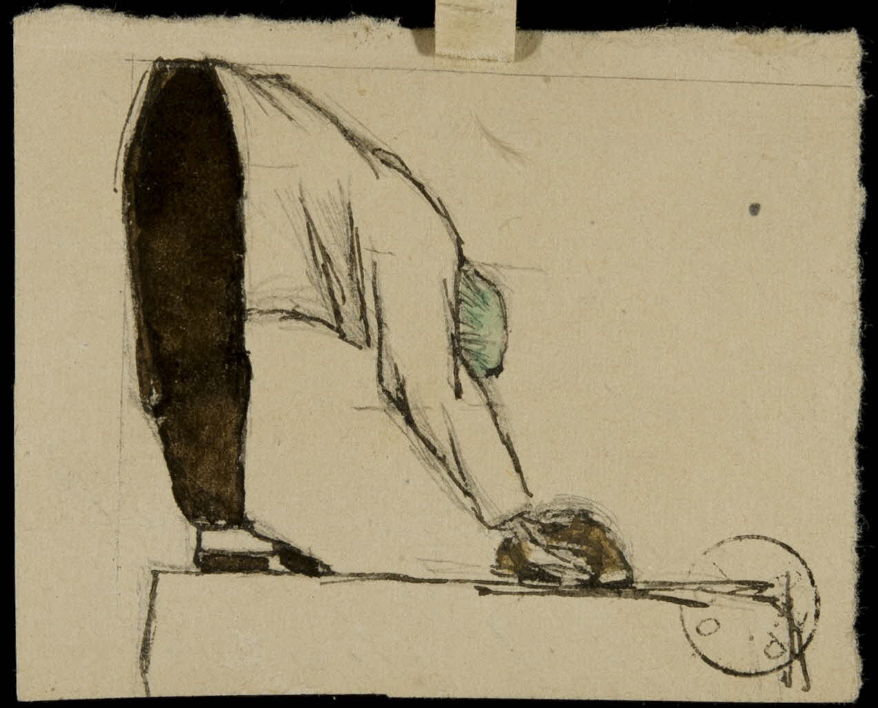 partie d'un ensemble de dessins Homme assis 1968.102.2114.3 Photo Mucem