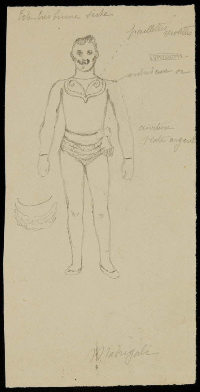 partie d'un ensemble de dessins Madrigali 1968.102.2118.1 Photo Mucem