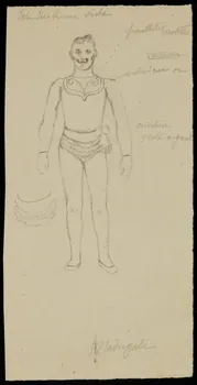 partie d'un ensemble de dessins Madrigali 1968.102.2118.1 Photo Mucem