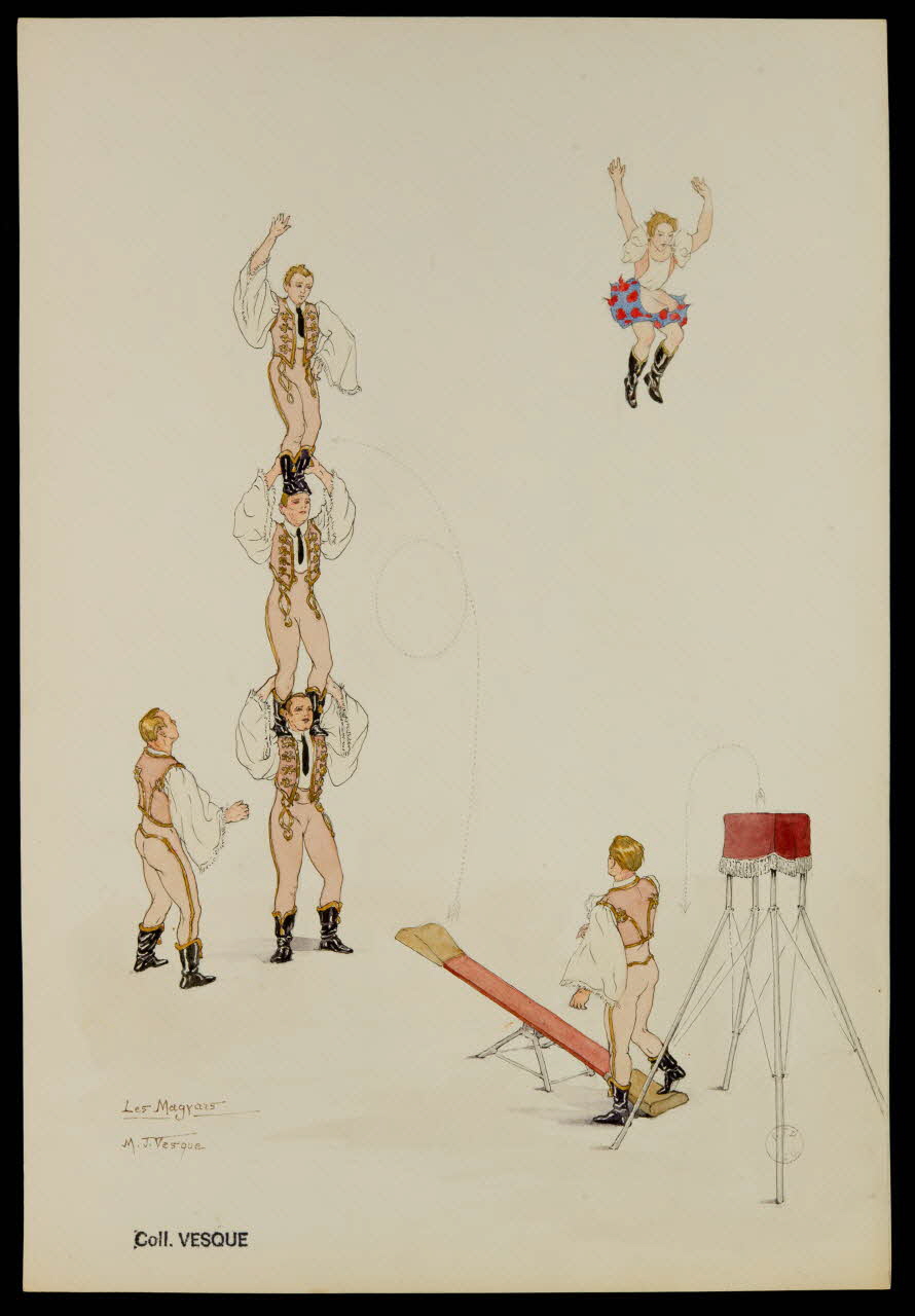 partie d'un ensemble de dessins Les Magyars 1968.102.2122.1 Photo Mucem