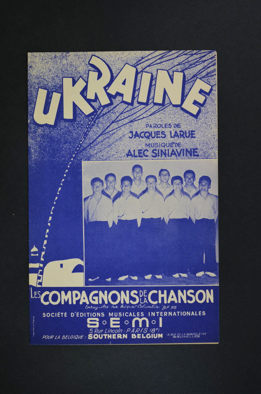 Alec Siniavine ; Jacques Larue ; Les Compagnons De La Chanson ; S.E.M.I; chanson petit format 1946 1966.154.12 Photo Mucem