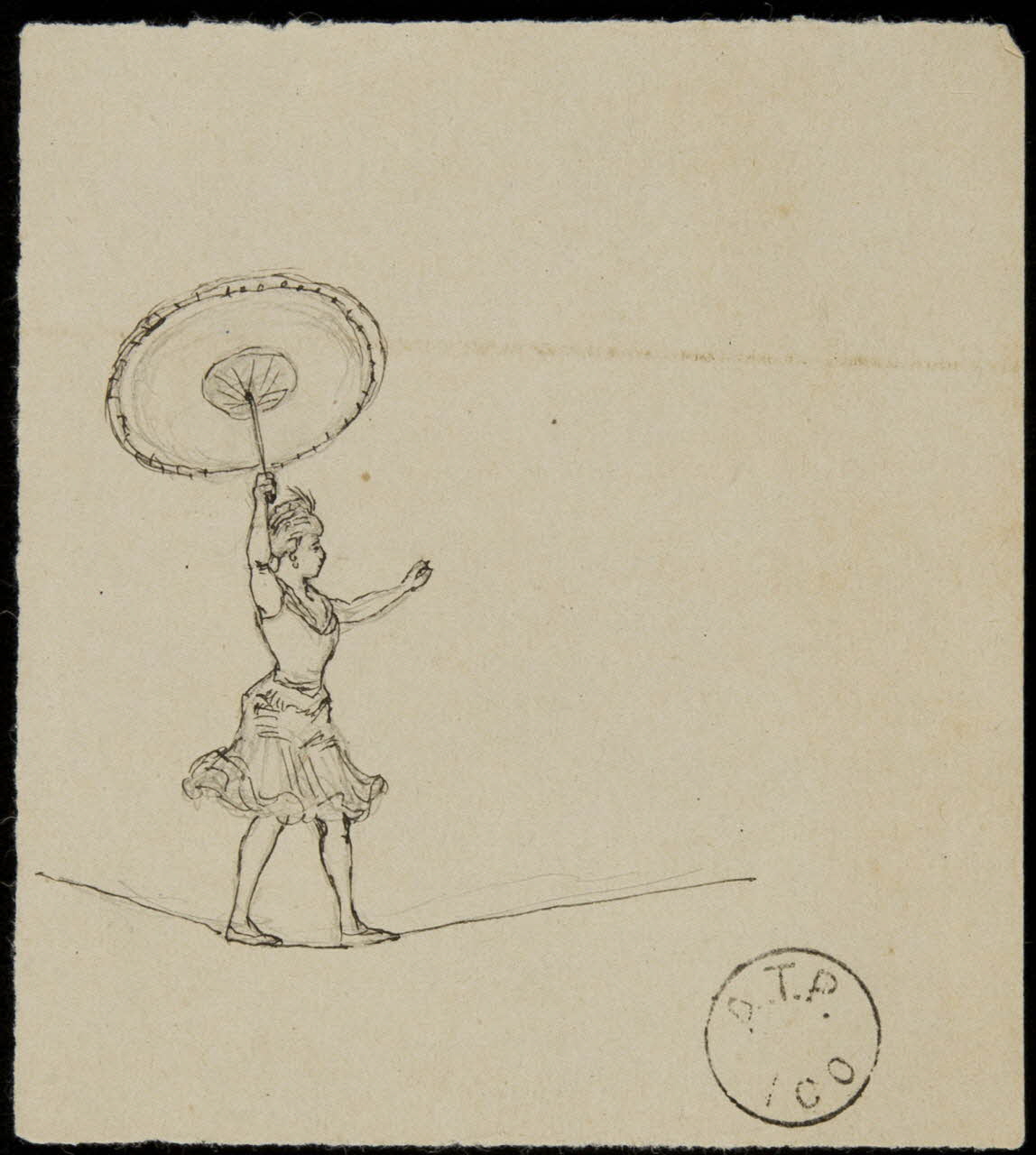 partie d'un ensemble de dessins Numéro de funambule 1968.102.2124.8 Photo Mucem