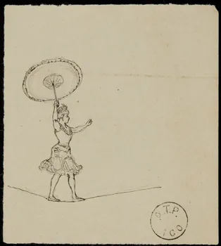 partie d'un ensemble de dessins Numéro de funambule 1968.102.2124.8  Photo Mucem