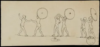 partie d'un ensemble de dessins Mlles Maïss NC 1968.102.2125.10  Photo Mucem