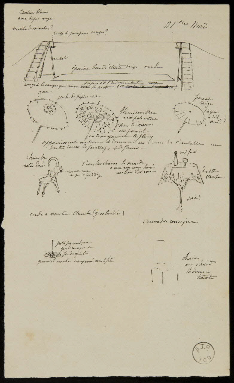 partie d'un ensemble de dessins Mlles Maïs 1968.102.2125.16 Photo Mucem