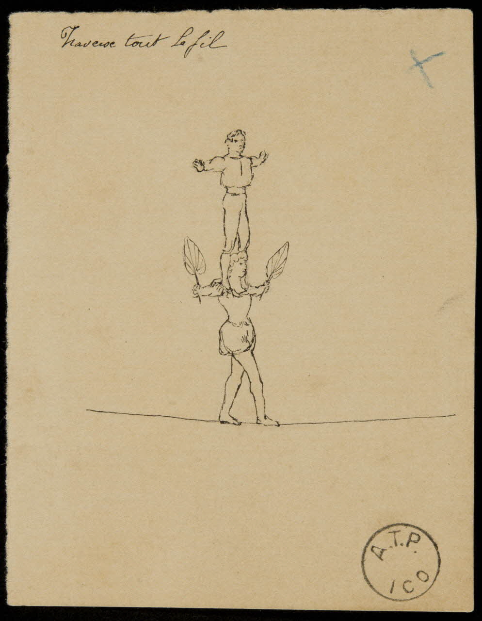 partie d'un ensemble de dessins Mlle Maïss et son frère (celle en culotte) 1968.102.2125.5 Photo Mucem