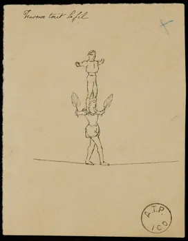 partie d'un ensemble de dessins Mlle Maïss et son frère (celle en culotte) 1968.102.2125.5 Photo Mucem
