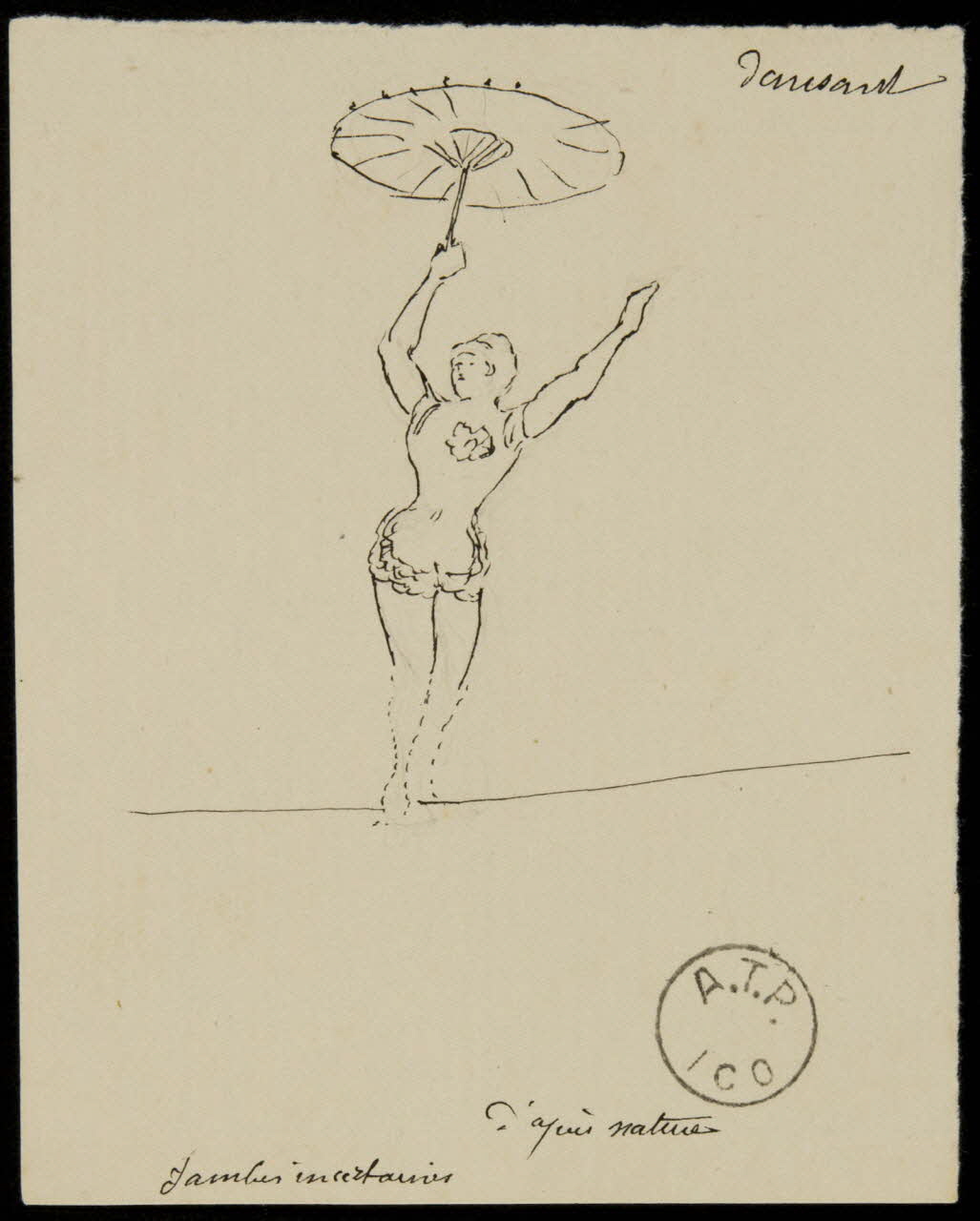 partie d'un ensemble de dessins Mlle Maïss (la plus blonde) 1968.102.2125.6 Photo Mucem