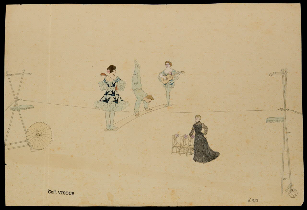 partie d'un ensemble de dessins Numéro d'acrobate 1968.102.2127.1 Photo Mucem