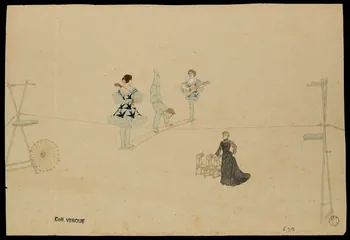 partie d'un ensemble de dessins Numéro d'acrobate 1968.102.2127.1 Photo Mucem
