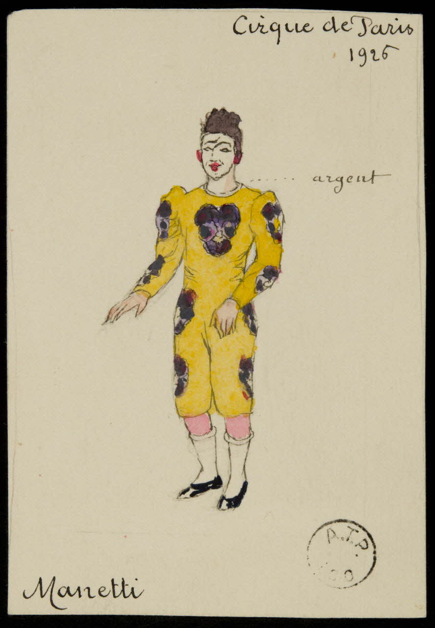 partie d'un ensemble de dessins Cirque de Paris  1926  Manetti 1968.102.2132.2 Photo Mucem