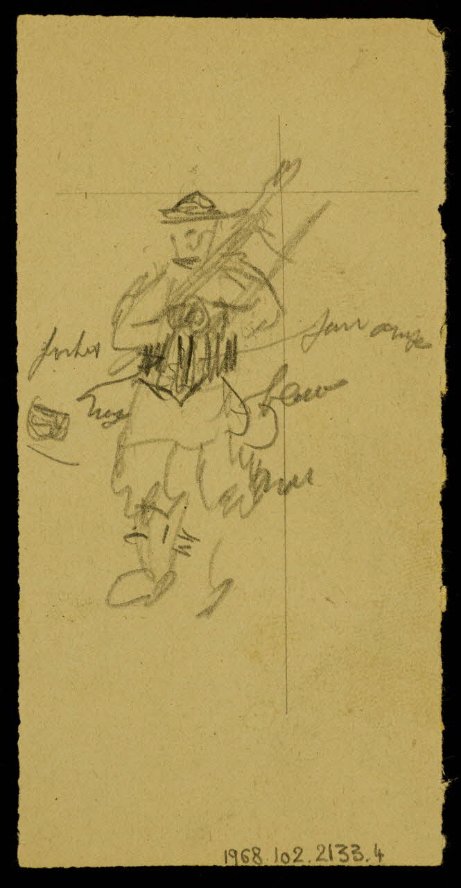partie d'un ensemble de dessins Ebauches de figures 1968.102.2133.4 Photo Mucem