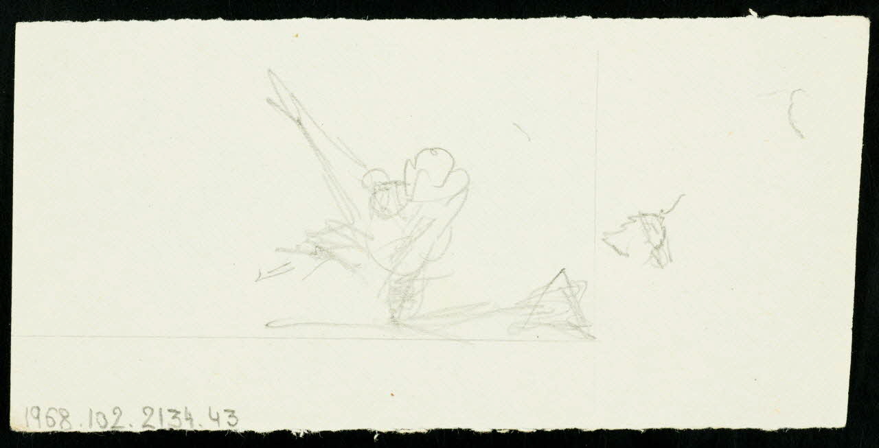 partie d'un ensemble de dessins Personnage 1968.102.2134.43 Photo Mucem