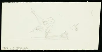 partie d'un ensemble de dessins Personnage 1968.102.2134.43 Photo Mucem