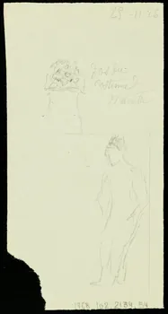 partie d'un ensemble de dessins Dos du  costume de  Manetti 1968.102.2134.54 Photo Mucem