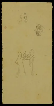 partie d'un ensemble de dessins Ebauches de figures 1968.102.2134.64 Photo Mucem