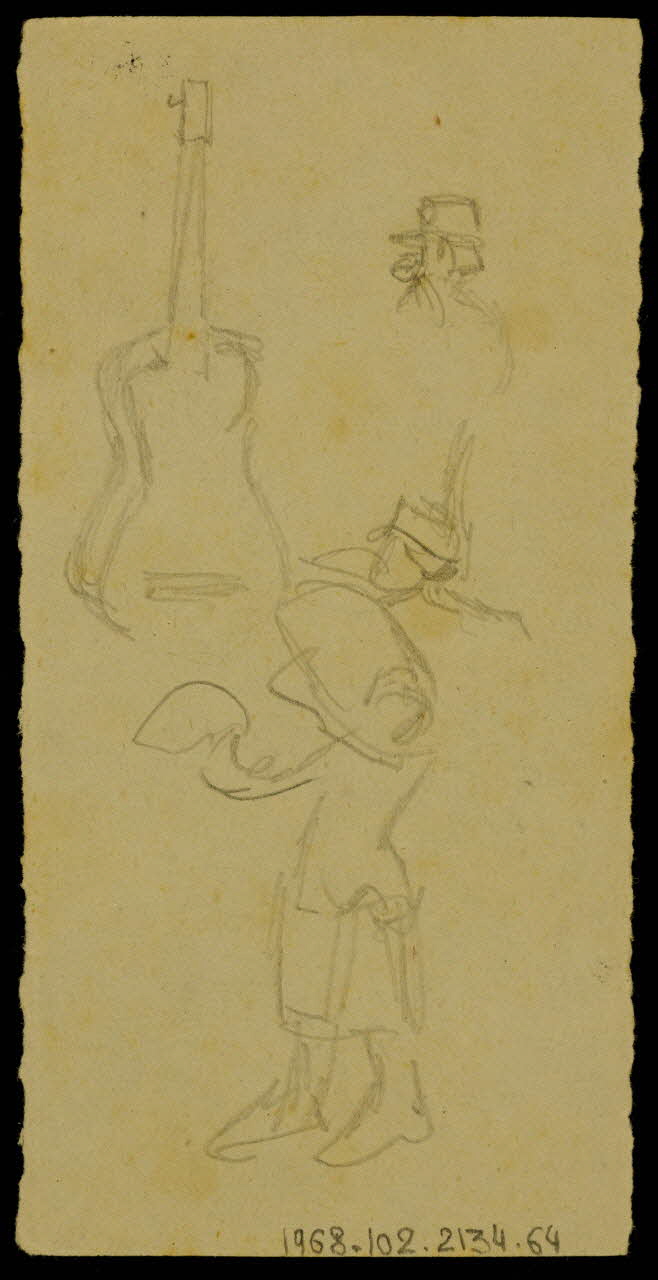 partie d'un ensemble de dessins Ebauches de figures 1968.102.2134.64 Photo Mucem