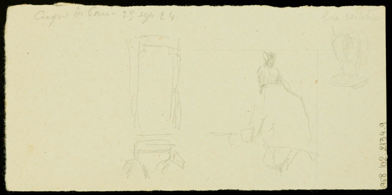 partie d'un ensemble de dessins Personnage 1968.102.2134.9 Photo Mucem