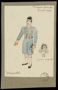 partie d'un ensemble de dessins Cirque Amar  Avril 1928  Manetti 1968.102.2135.1 Photo Mucem