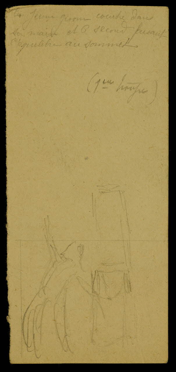 partie d'un ensemble de dessins les Lions les deux athlètes 1968.102.2144.8 Photo Mucem