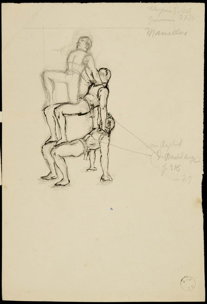 partie d'un ensemble de dessins Marcellos 1968.102.2145.2 Photo Mucem