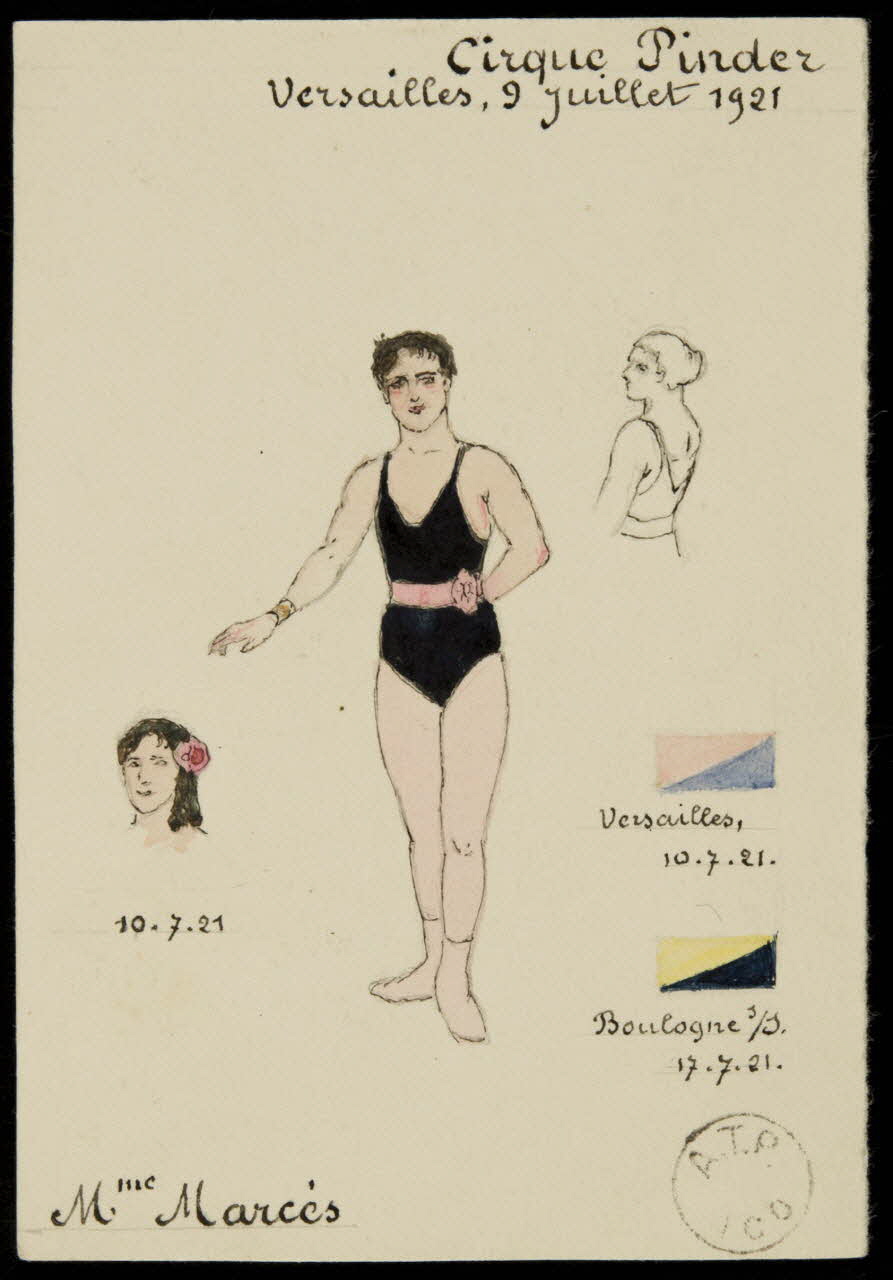 partie d'un ensemble de dessins Mme Marcés 1968.102.2151.6 Photo Mucem