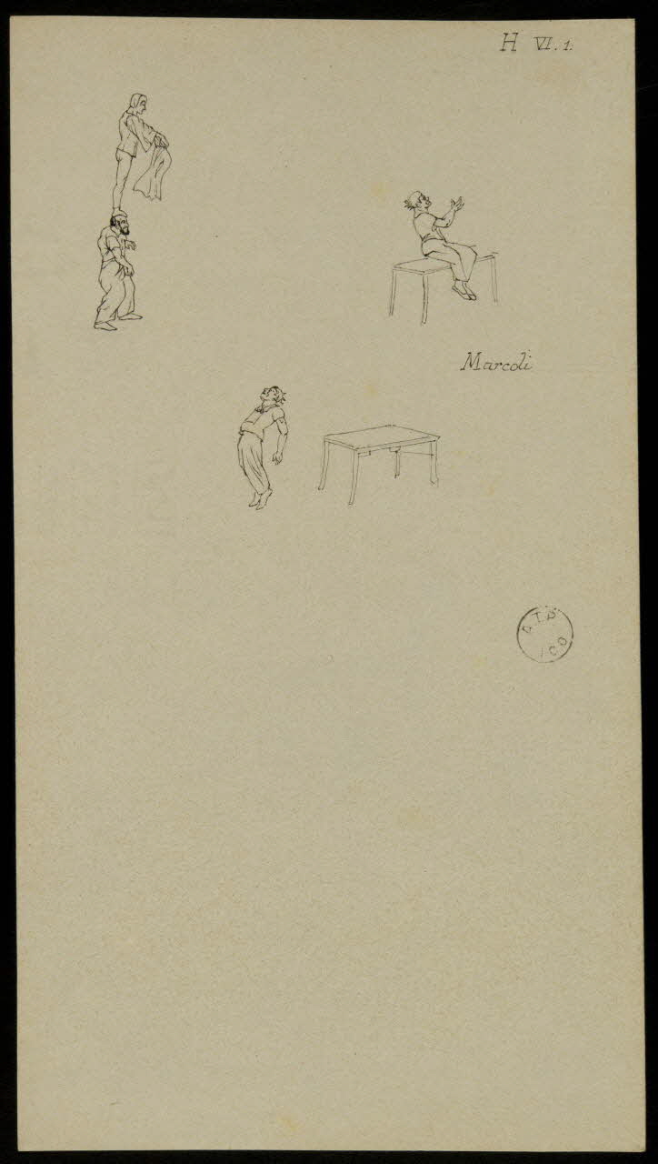 partie d'un ensemble de dessins Marcoli 1968.102.2158 Photo Mucem