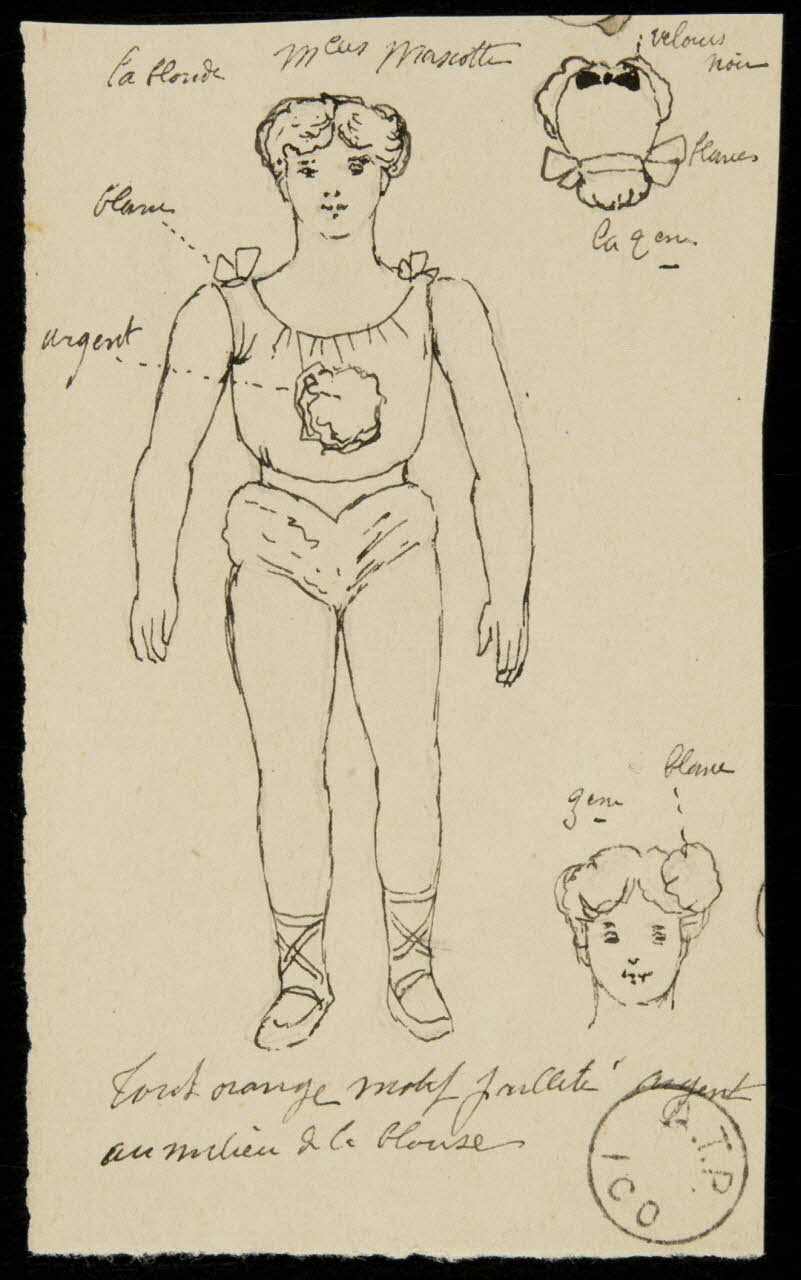partie d'un ensemble de dessins Artiste du cirque 1968.102.2178.2 Photo Mucem