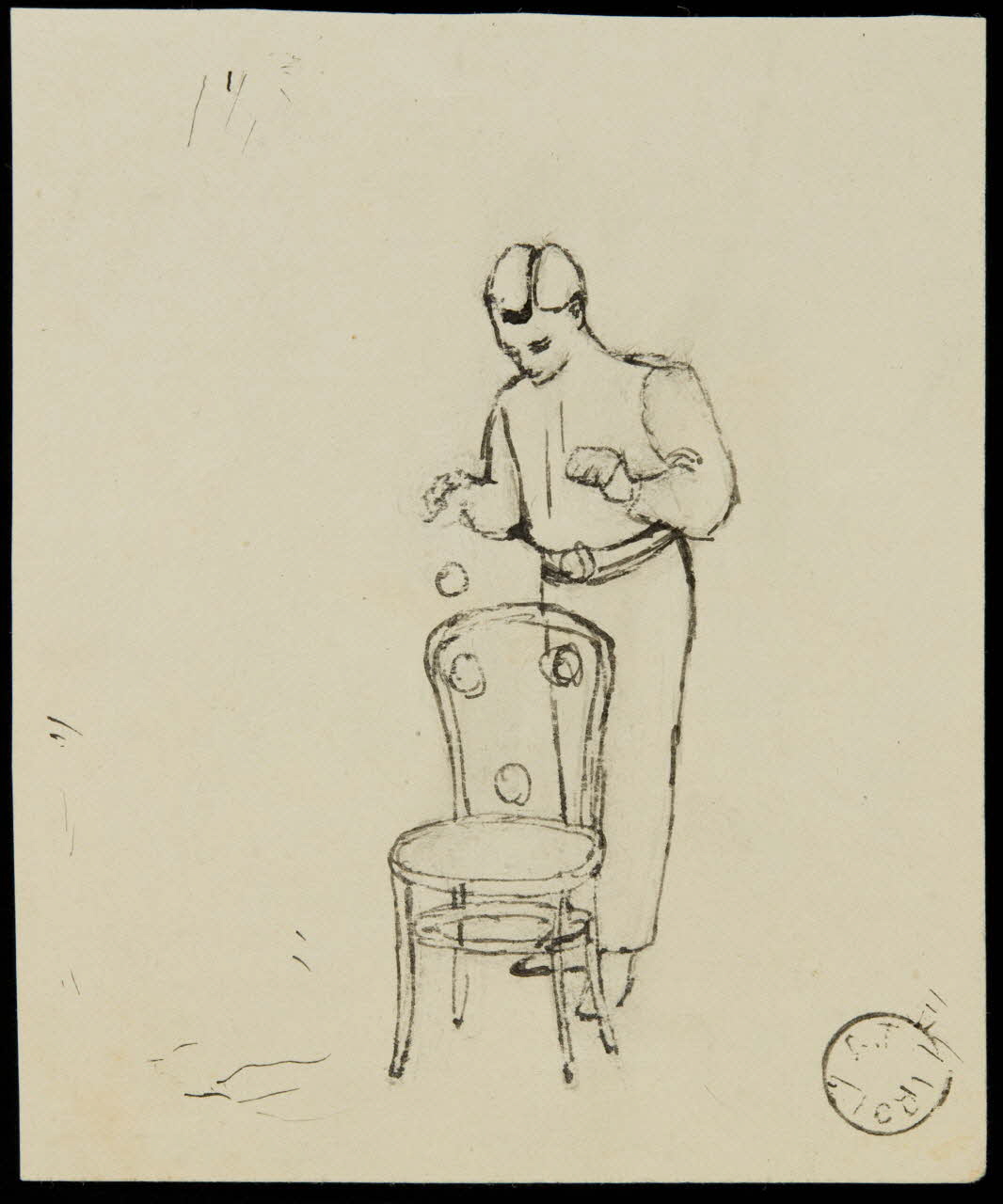 partie d'un ensemble de dessins Jongleur 1968.102.2181.5 Photo Mucem