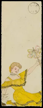 partie d'un ensemble de dessins Femme en robe jaune 1968.102.2190.1 Photo Mucem