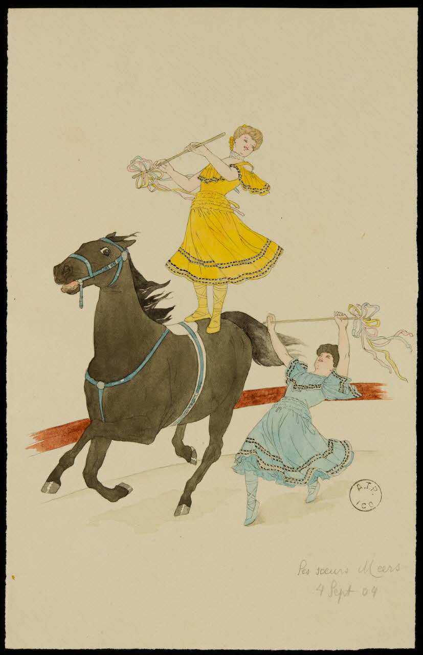 partie d'un ensemble de dessins les soeurs Meers 1968.102.2190.5 Photo Mucem