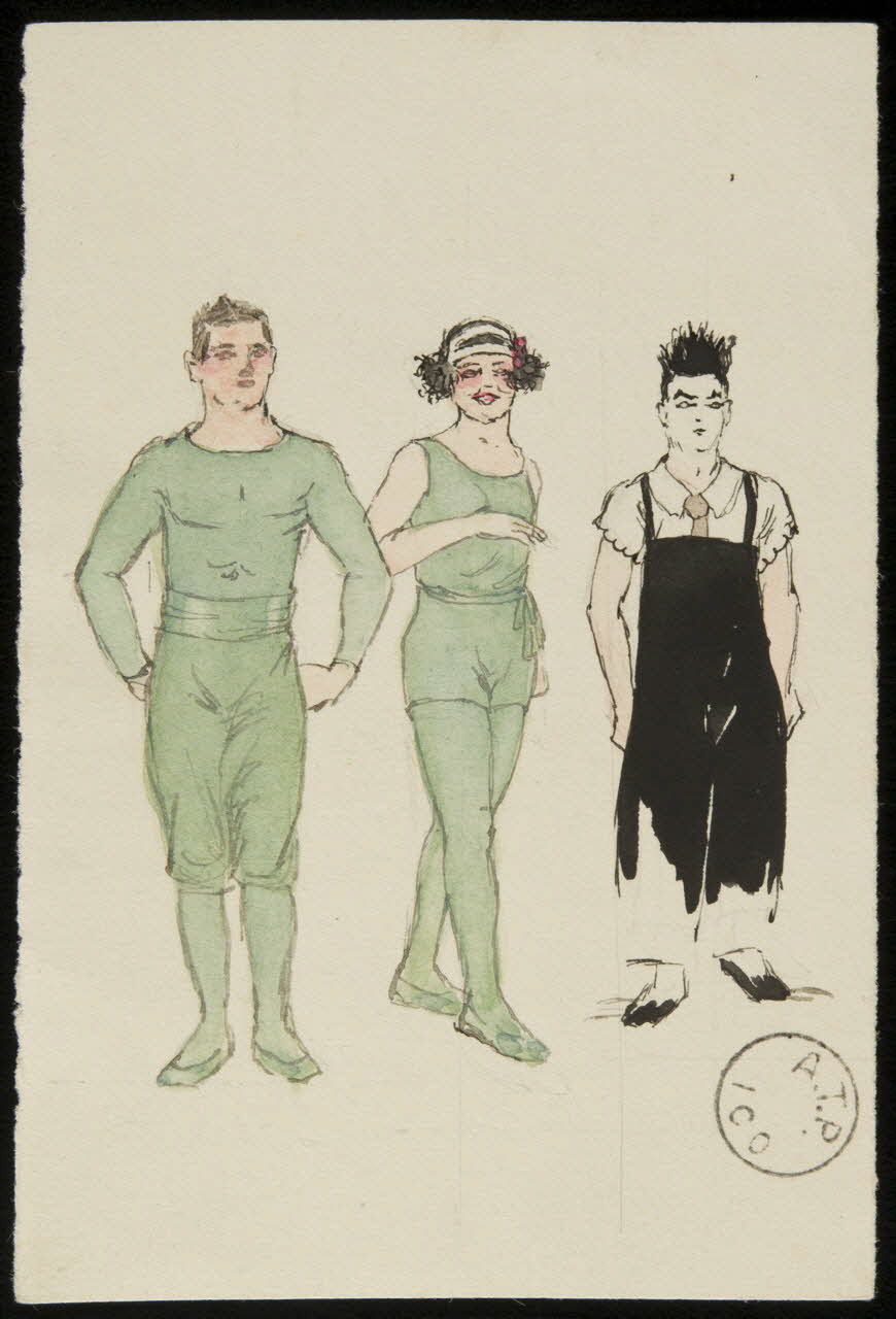 partie d'un ensemble de dessins Trois artistes du cirque 1968.102.2195 Photo Mucem