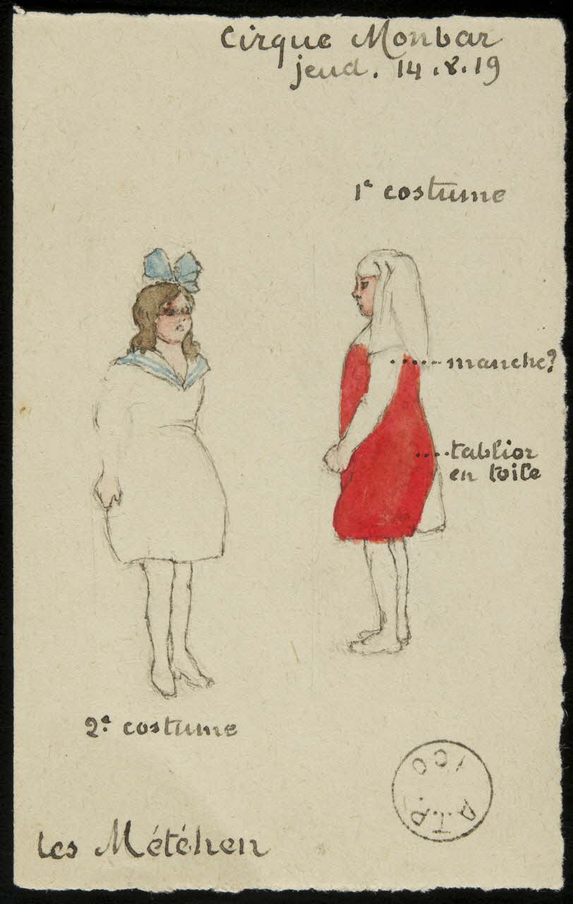 partie d'un ensemble de dessins les Météhen 1968.102.2196 Photo Mucem