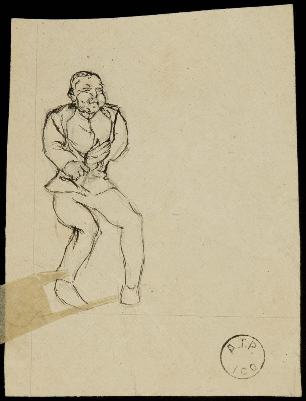 partie d'un ensemble de dessins Homme debout 1968.102.2200.3  Photo Mucem
