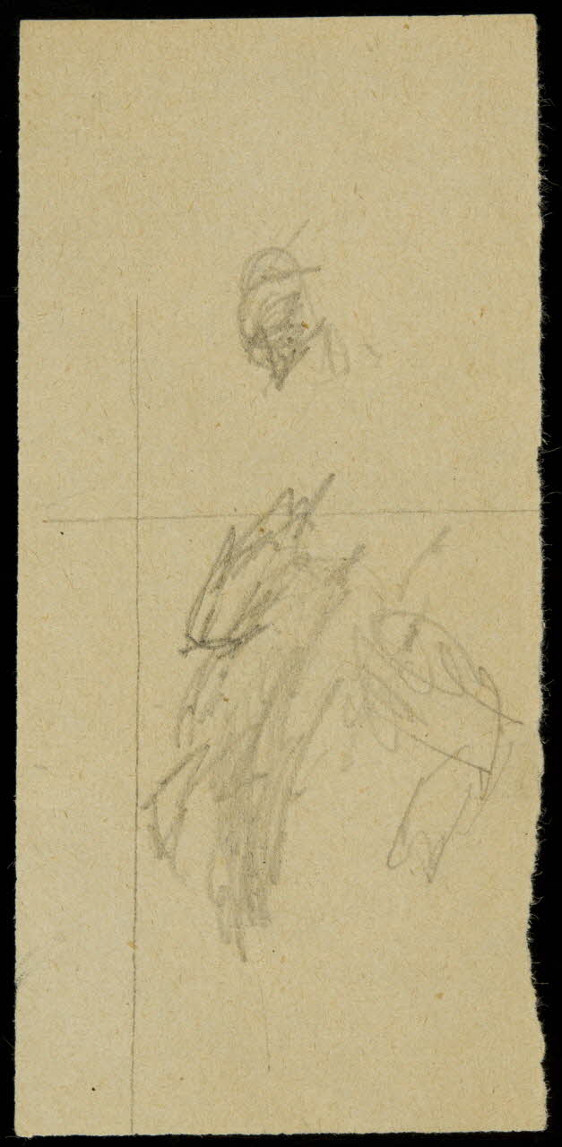 partie d'un ensemble de dessins Silhouette de cheval 1968.102.2214.12 Photo Mucem