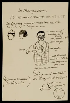partie d'un ensemble de dessins les Mongadors 1968.102.2220.1  Photo Mucem