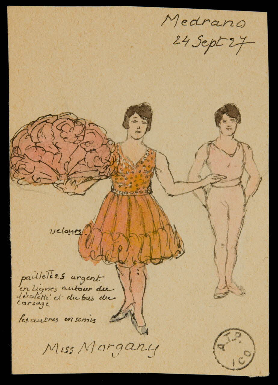 partie d'un ensemble de dessins Miss Morgany 1968.102.2228 Photo Mucem