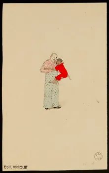 partie d'un ensemble de dessins Numéro de cirque avec singe 1968.102.2233.2 Photo Mucem