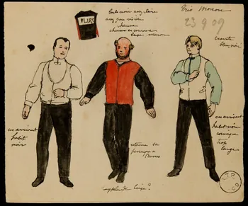 partie d'un ensemble de dessins Trio Moxon 1968.102.2234 Photo Mucem