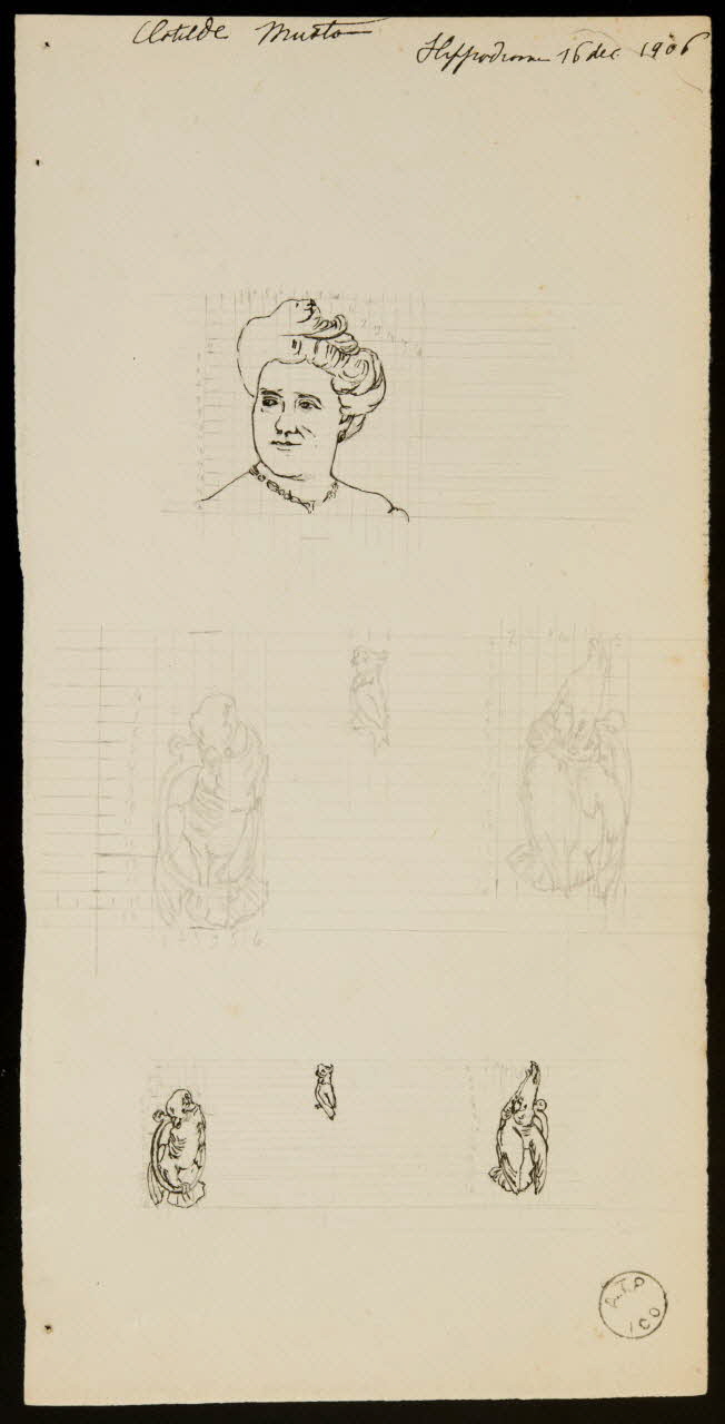 partie d'un ensemble de dessins Clotilde Musto 1968.102.2238 Photo Mucem