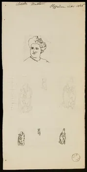 partie d'un ensemble de dessins Clotilde Musto 1968.102.2238 Photo Mucem