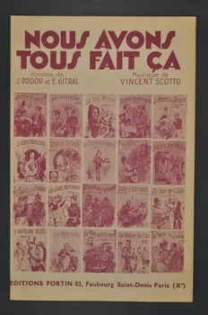 Gitral ; Jean Rodor ; Vincent Scotto ; Constant Fortin chanson petit format Île-de-France, France 1946 1966.155.1 Photo Mucem