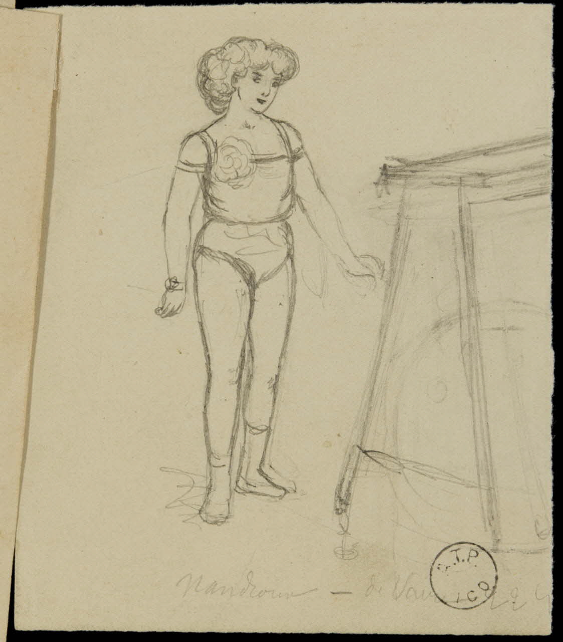partie d'un ensemble de dessins Femme en justaucorps 1968.102.2242.4 Photo Mucem