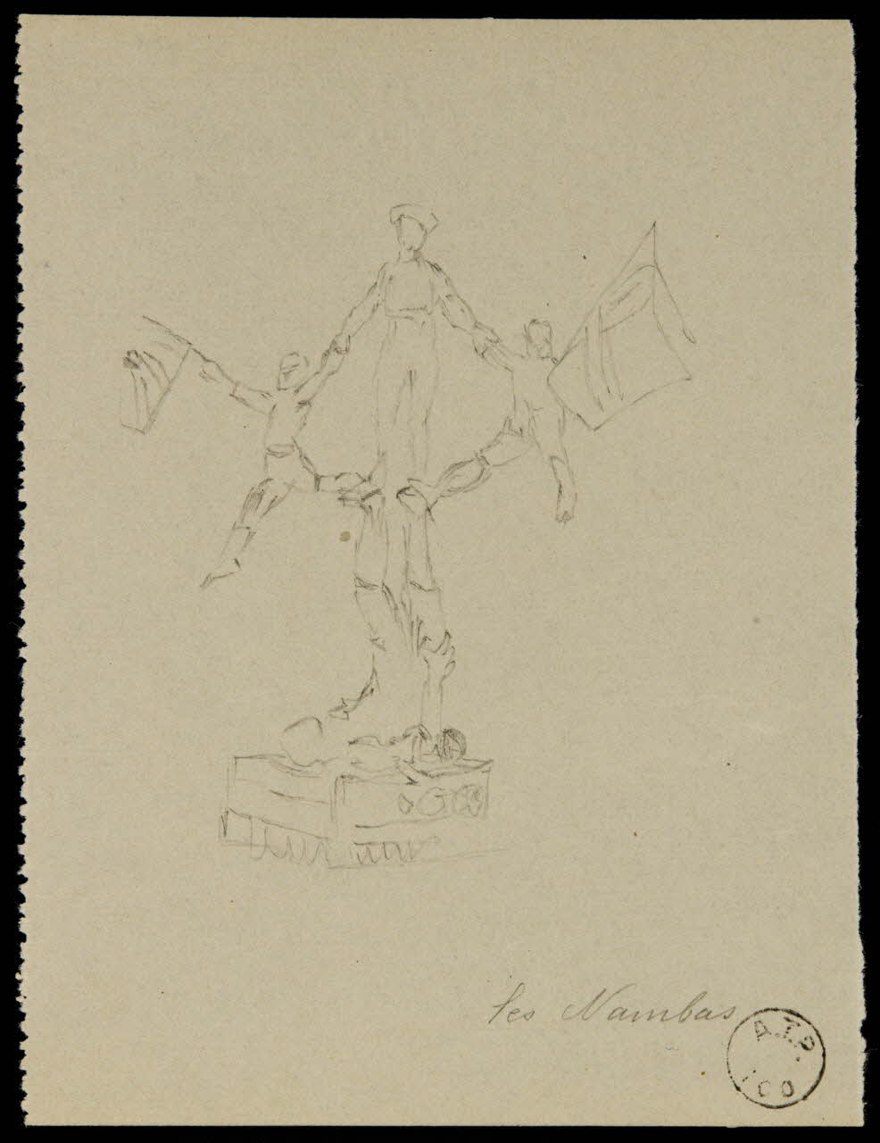 partie d'un ensemble de dessins Les Nambas 1968.102.2245.5 Photo Mucem