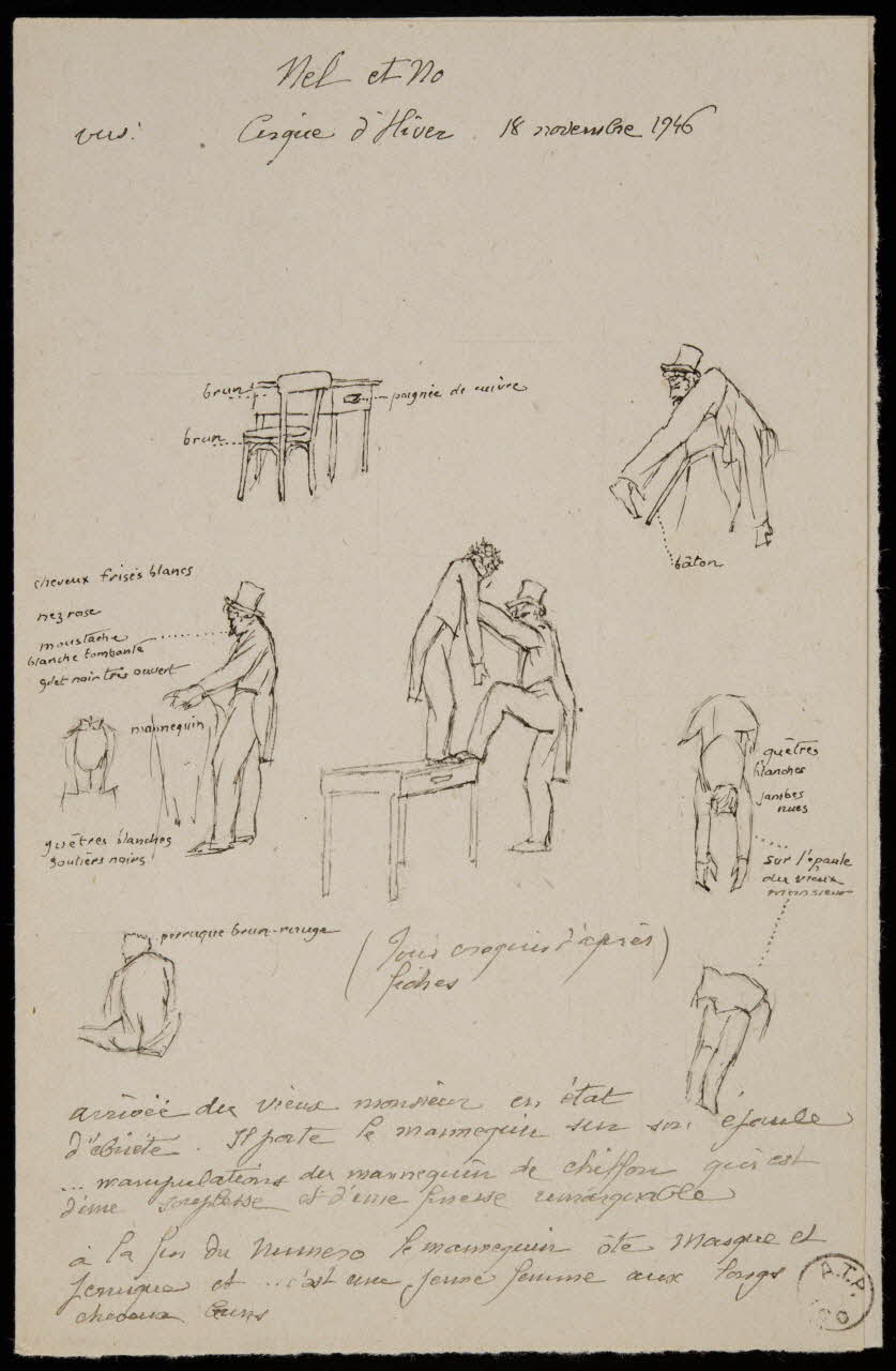 partie d'un ensemble de dessins Nel et No 1968.102.2256 Photo Mucem